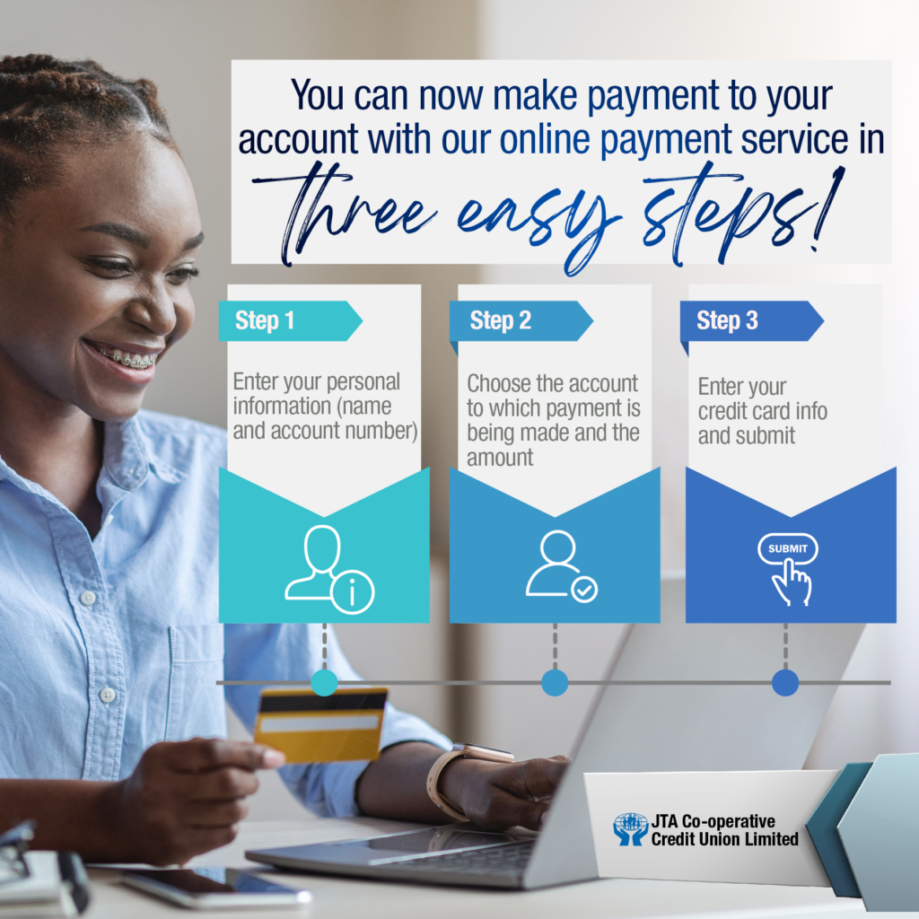 The JTA Co-op Credit Union now accepts online payments to members' accounts